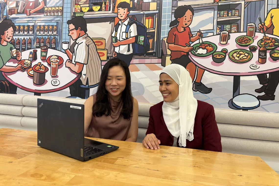 Nestle Singapore employees having a discussion