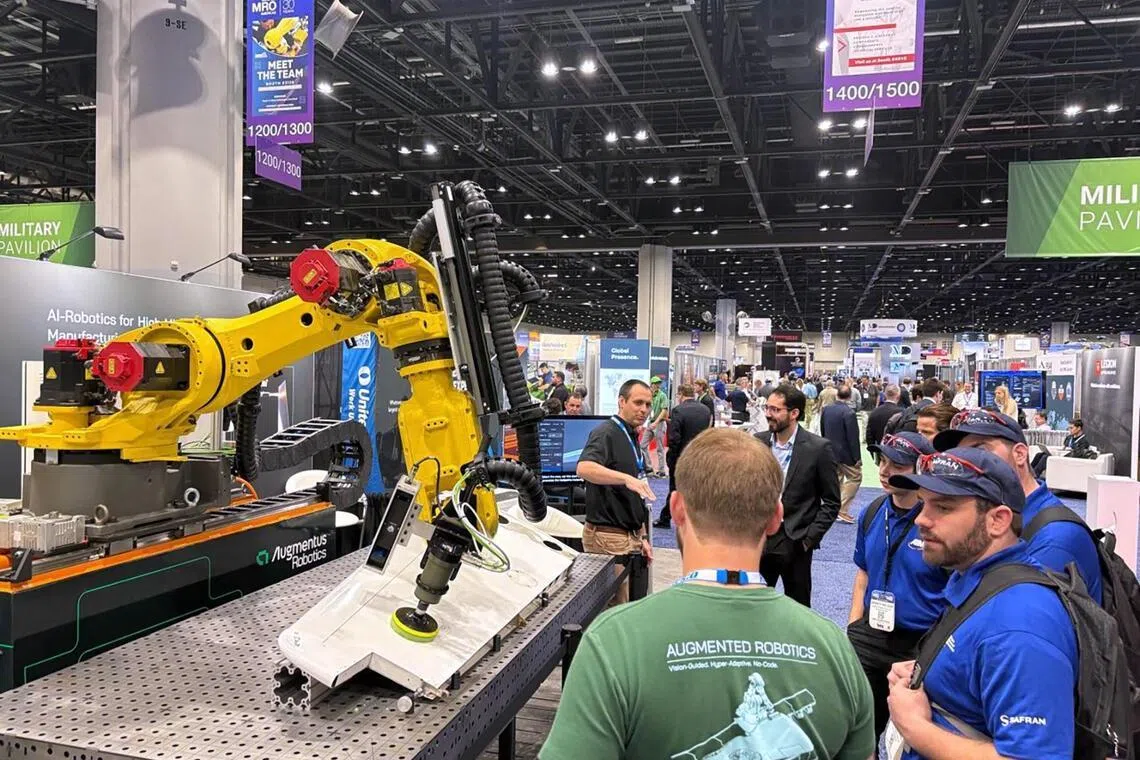 Augmentus’ AI robotics solution AutoPath was showcased at aerospace trade show MRO Americas in Orlando, Florida, in April.