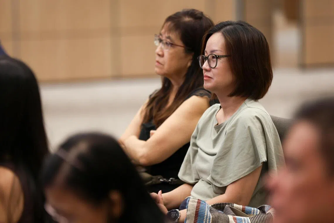 Ms Estelle Tan (in green), a Singaporean entrepreneur who is based in Finland. Her mother and aunties are loyal fans of Mr Tan.
